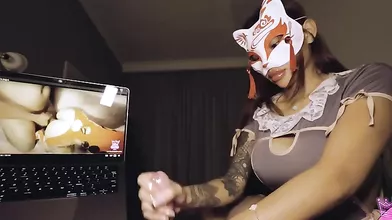 Huge Hand Job - Busty amateur delivers sloppy wet fantasy