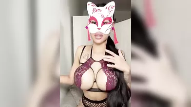 Pierced Nipples & Big Tits: Huge MILF Shows Off Erotic Solo